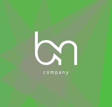 Kartvizit, vektör çizim için b ve n harfleri logo tasarım