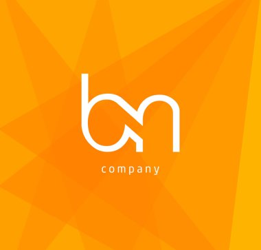 Kartvizit, vektör çizim için b ve n harfleri logo tasarım
