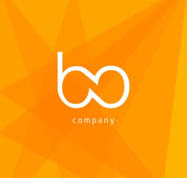 b ve o harf logo tasarımı kartvizit, vektör çizim için