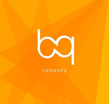 Kartvizit, vektör çizim için b ve q harf logo tasarım