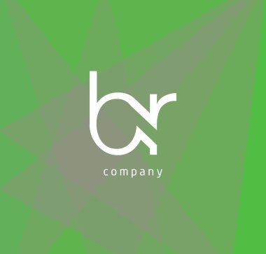 Kartvizit, vektör çizim için b ve r harfleri logo tasarım