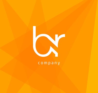 Kartvizit, vektör çizim için b ve r harfleri logo tasarım