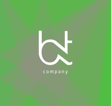 b ve t harf logo tasarımı kartvizit, vektör çizim için