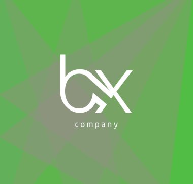 Kartvizit, vektör çizim için b ve x harf logo tasarım