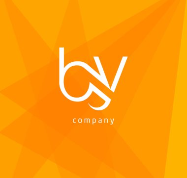 Kartvizit, vektör çizim için b ve y harfleri logo tasarım