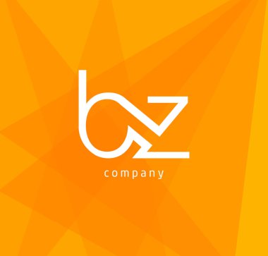 Kartvizit, vektör çizim için b ve z harfleri logo tasarım