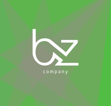 Kartvizit, vektör çizim için b ve z harfleri logo tasarım