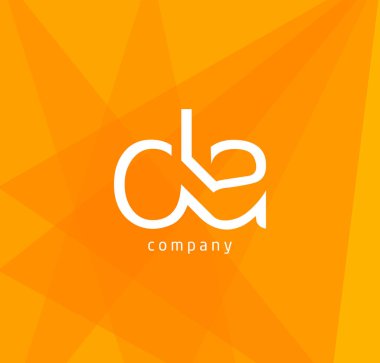 d ve kartvizit, vektör çizim için bir harf logo tasarım