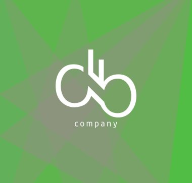 d ve b harfleri logo tasarımı kartvizit, vektör çizim için