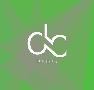 d ve c harfleri logo tasarım kartvizit, vektör çizim için