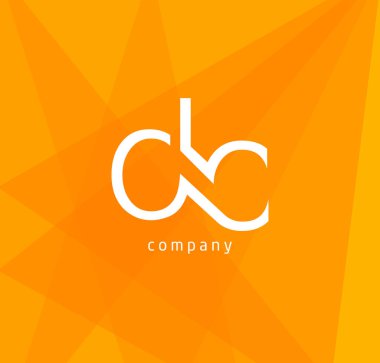 d ve c harfleri logo tasarım kartvizit, vektör çizim için