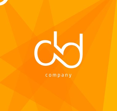 d ve d harfleri logo tasarım kartvizit, vektör çizim için