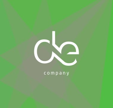 d ve e harf logo tasarım kartvizit, vektör çizim için 