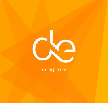 d ve e harf logo tasarım kartvizit, vektör çizim için
