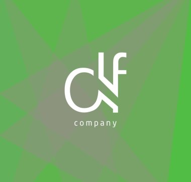 d ve f harfleri logo tasarımı kartvizit, vektör çizim için