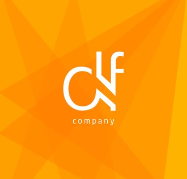 d ve f harfleri logo tasarımı kartvizit, vektör çizim için