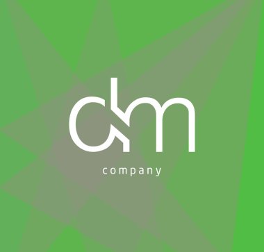 d ve m harf logo tasarımı kartvizit, vektör çizim için