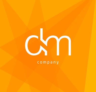 d ve m harf logo tasarımı kartvizit, vektör çizim için