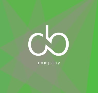 d ve o harf logo tasarımı kartvizit, vektör çizim için