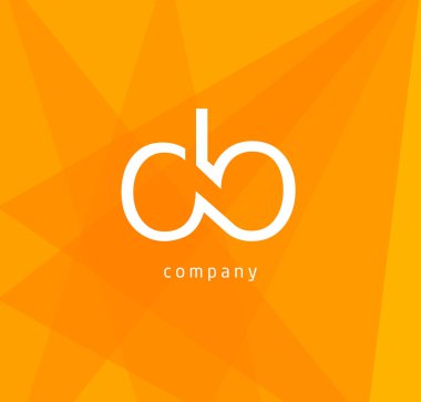 d ve o harf logo tasarımı kartvizit, vektör çizim için