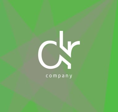 d ve r harfleri logo tasarımı kartvizit, vektör çizim için