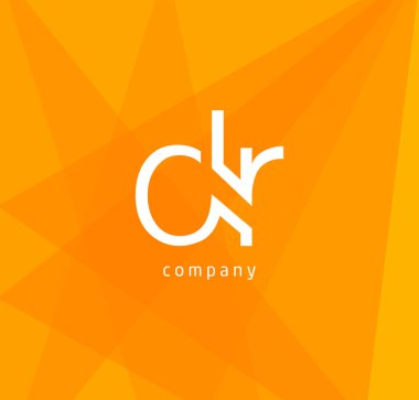 d ve r harfleri logo tasarımı kartvizit, vektör çizim için