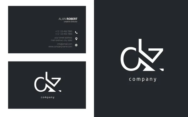 Και Γράμματα Λογότυπο Σχεδιασμού Για Επαγγελματική Κάρτα Εικονογράφηση Διάνυσμα — Διανυσματικό Αρχείο