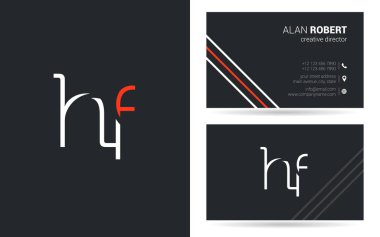 Şirket, poster ve kartvizit iki taraf için benzersiz tasarlanmış logosu