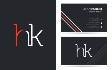 Şirket, poster ve kartvizit iki taraf için benzersiz tasarlanmış logosu