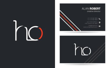 Şirket, poster ve kartvizit iki taraf için benzersiz tasarlanmış logosu