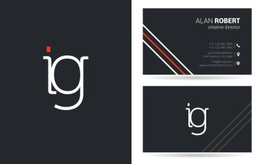 Şirket, poster ve kartvizit iki taraf için benzersiz tasarlanmış logosu