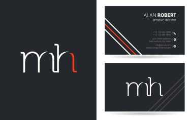 Şirket, poster ve kartvizit iki taraf için benzersiz tasarlanmış logosu