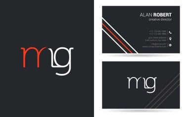 Şirket, poster ve kartvizit iki taraf için benzersiz tasarlanmış logosu