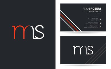 Şirket, poster ve kartvizit iki taraf için benzersiz tasarlanmış logosu