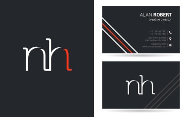 Şirket, poster ve kartvizit iki taraf için benzersiz tasarlanmış logosu