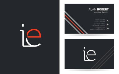 Şirket, poster ve kartvizit iki taraf için benzersiz tasarlanmış logosu