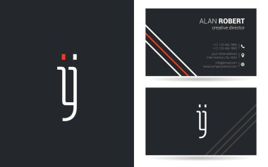 Şirket, poster ve kartvizit iki taraf için benzersiz tasarlanmış logosu