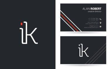 Şirket, poster ve kartvizit iki taraf için benzersiz tasarlanmış logosu