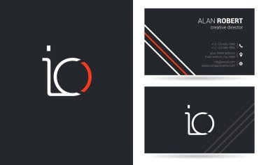 Şirket, poster ve kartvizit iki taraf için benzersiz tasarlanmış logosu