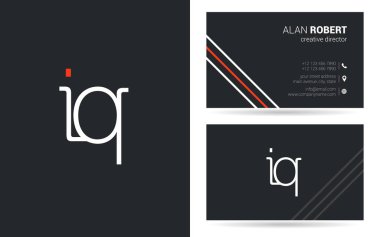 Şirket, poster ve kartvizit iki taraf için benzersiz tasarlanmış logosu