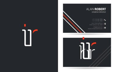 Şirket, poster ve kartvizit iki taraf için benzersiz tasarlanmış logosu