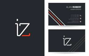 Şirket, poster ve kartvizit iki taraf için benzersiz tasarlanmış logosu