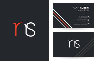 Şirket, poster ve kartvizit iki taraf için benzersiz tasarlanmış logosu