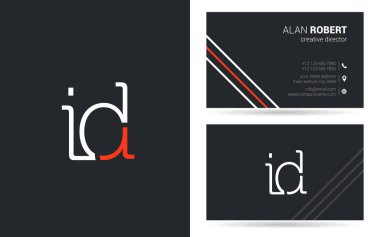 kimliği harf logo tasarım kartvizitler, vektör, illüstrasyon  