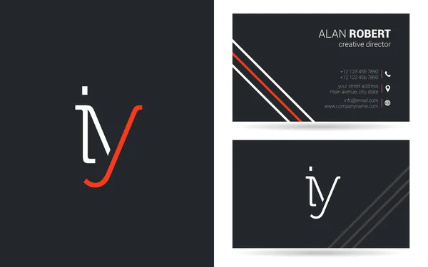 Letters Logo Design Business Cards Vector Illustration — Stock Vector