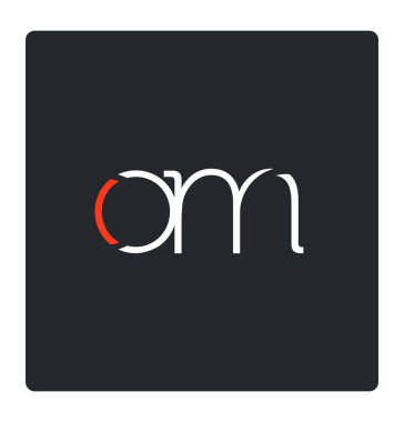 OM harf logo tasarım kartvizit, vektör, illüstrasyon 