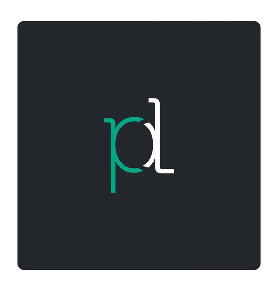 Lettres Logo Design Pour Carte Visite Vecteur Illustration — Image vectorielle