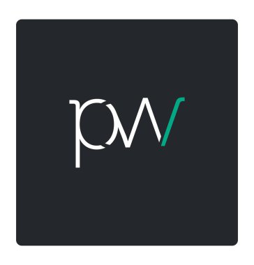 kartvizit, vektör, illüstrasyon için PW harf logo tasarım 