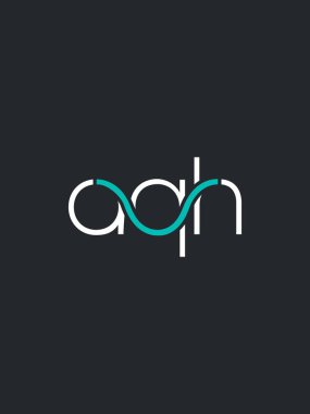 aqh harf logo tasarım kartvizit, vektör, illüstrasyon   