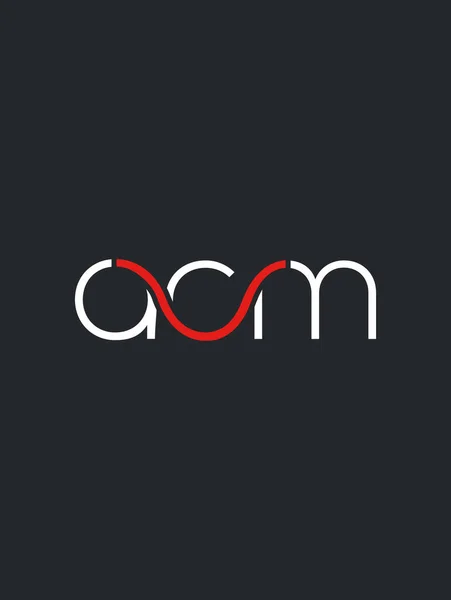 Diseño Del Logotipo Acm Letters Para Tarjeta Visita Vector Ilustración — Vector de stock